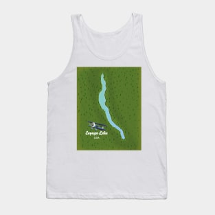 Cayuga Lake USA map Tank Top